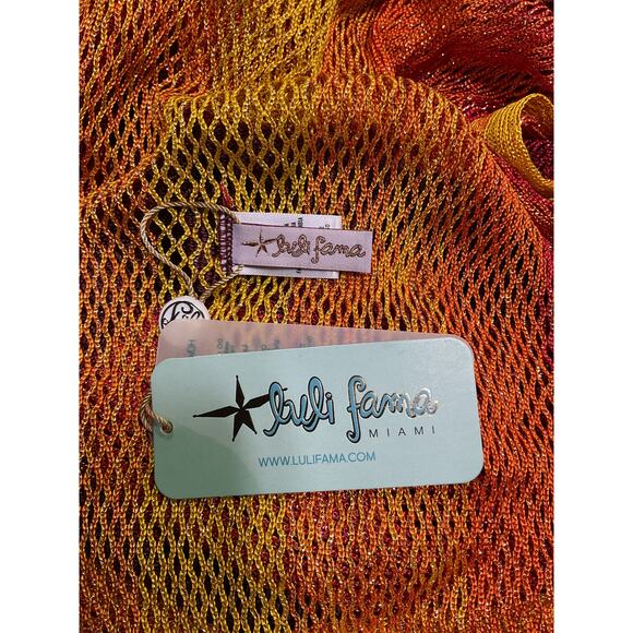 Luli Fama Long Caftan Brown Viscose Dress Size OS - NWT - Picture 4 of 5